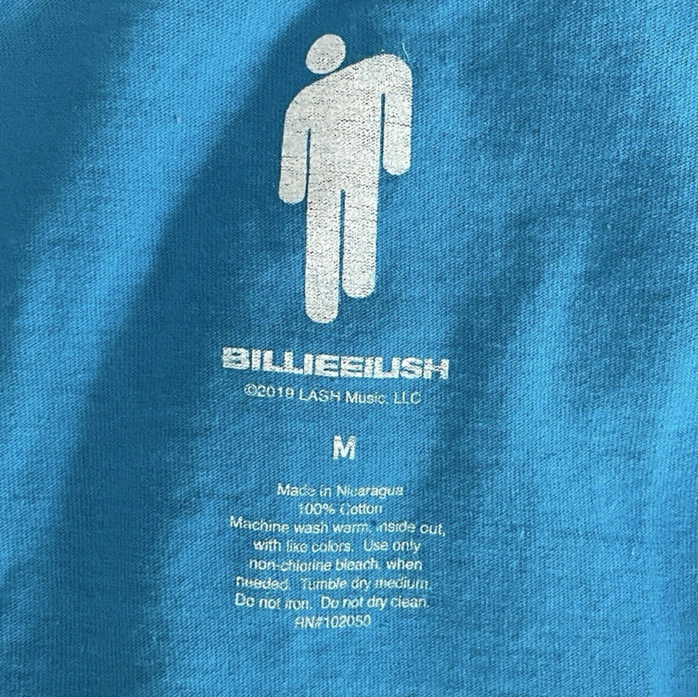 Billie Eilish Don’t Smile At Me EP Promo T-Shirt Adult Medium Blue Tour