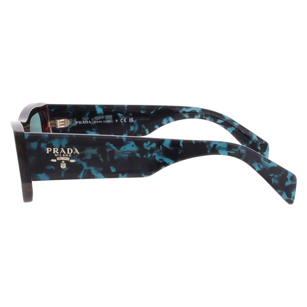 Prada Petrol Green Rectangular Men’s Sunglasses PR A01S 18Z40K 53 PR A01S 18Z40K