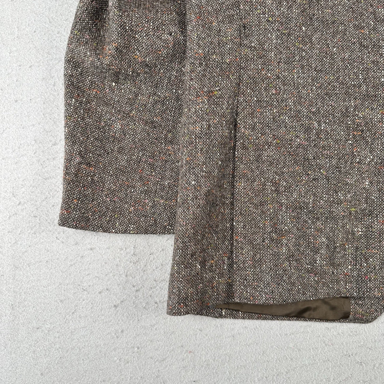 John Molloy Blazer Men’s 40 Long Brown Donegal Tweed Wool Jacket 2 Button