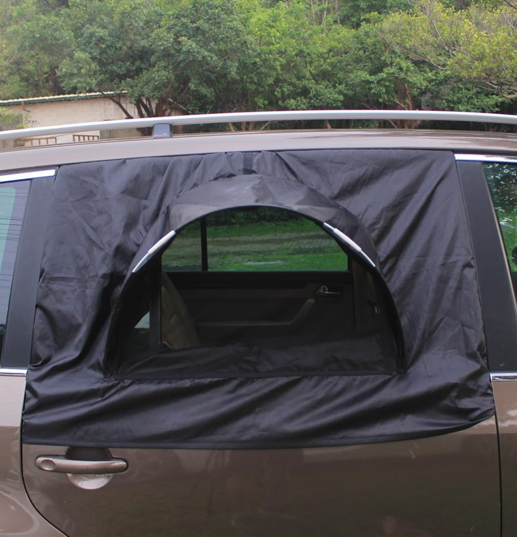 MC&SA Window Tent SUV Tent Screen Mesh Sun Shade Cover Sleep in Car Air Flow in