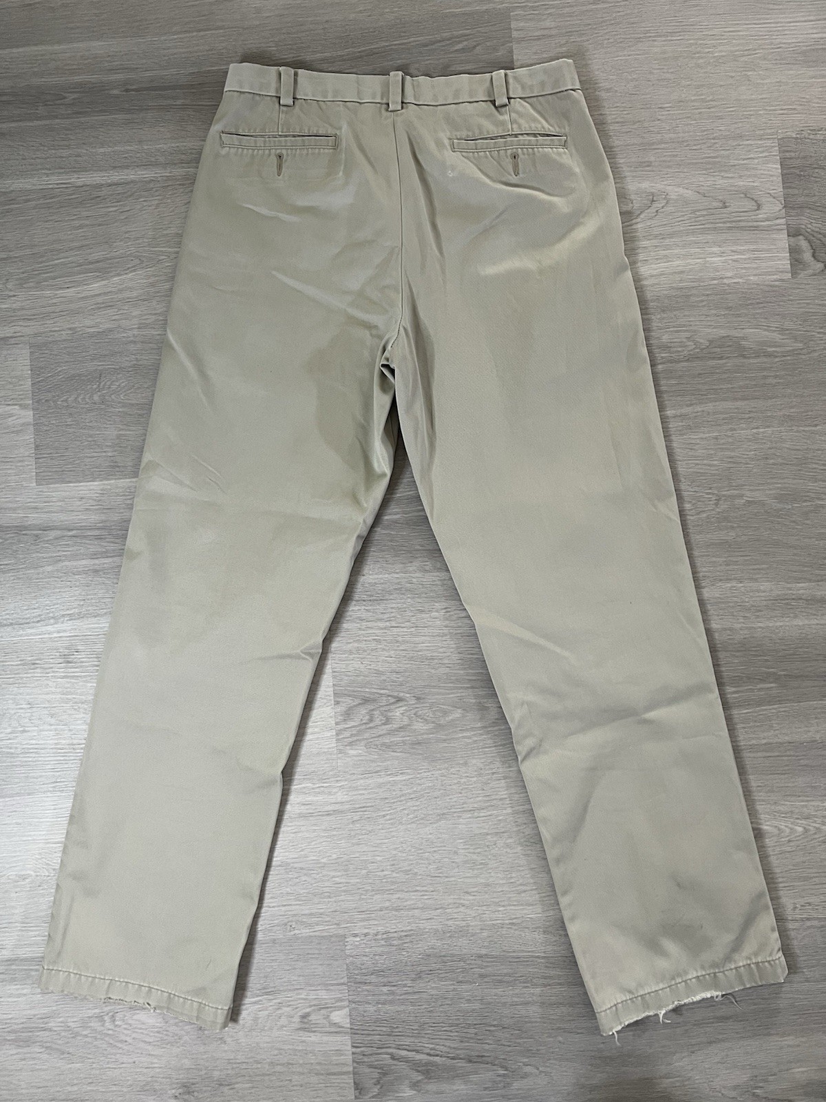 George Mens Classic Fit Plain Front Pants Khaki 34X34