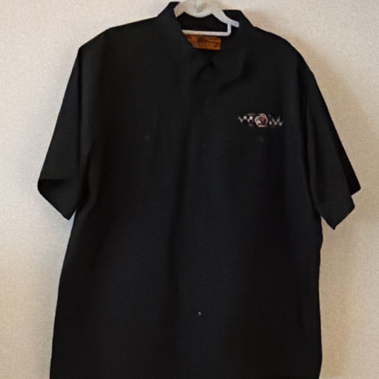 Red Kap SP24BK Men’s XL Black Short Sleeve Button Front Mechanic Work Shirt