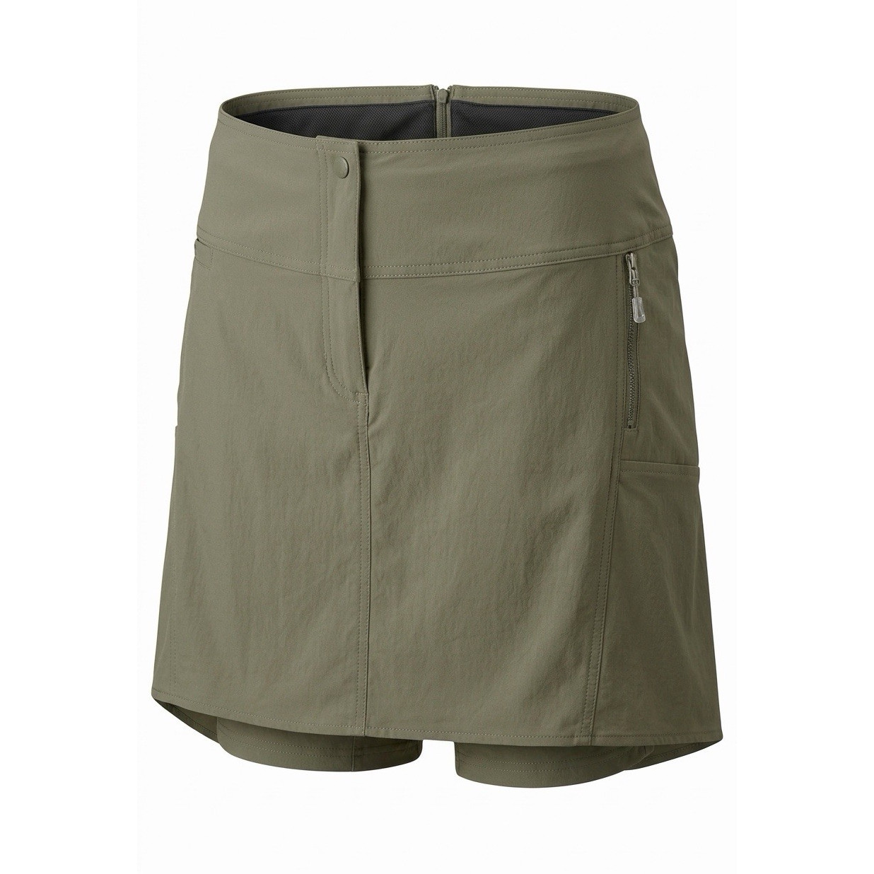Royal Robbins Olive Athletic Skort Size 8, Zipper Closure, Pockets, Stretch