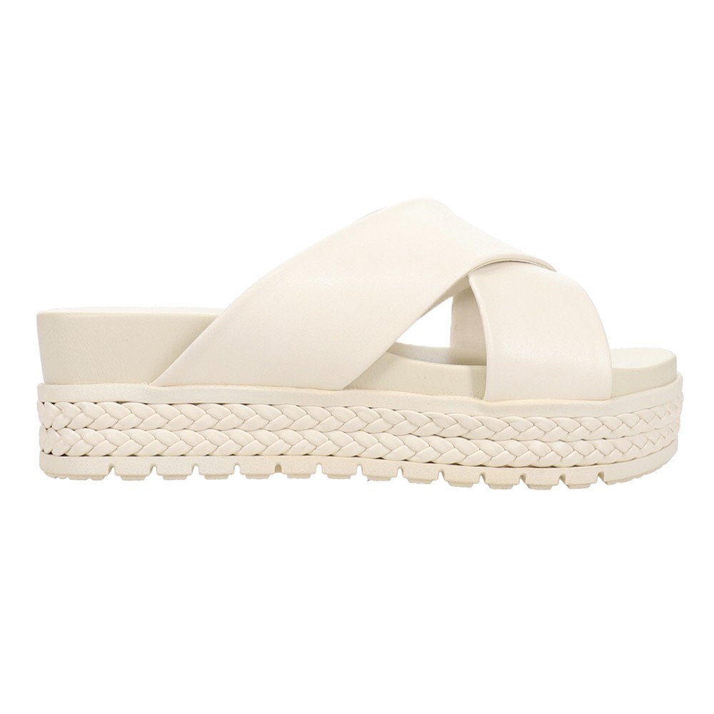 MIA Kornelia Platform Slide Womens White Casual Sandals MH2327-BNE