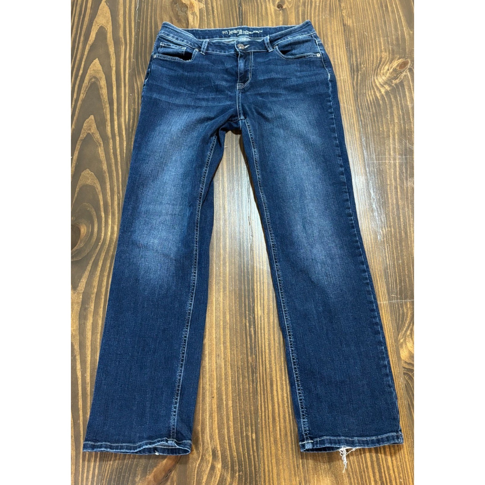 MAURICES M Jeans Womens 12 Reg Dark Wash Mid Rise Straight Leg Denim