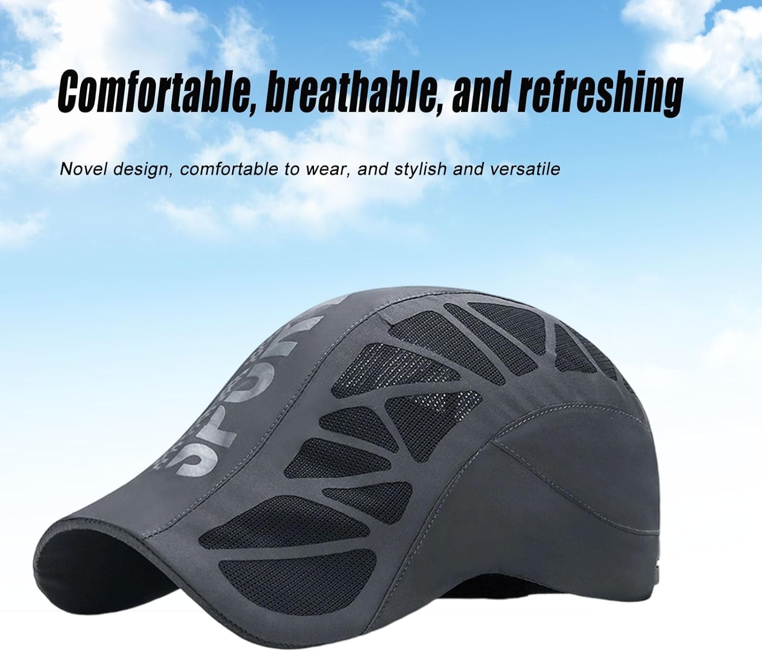 Men’s Outdoor Sport CapTennis Cycling Baseball Cap Breathable Quick Dry Mesh Hat