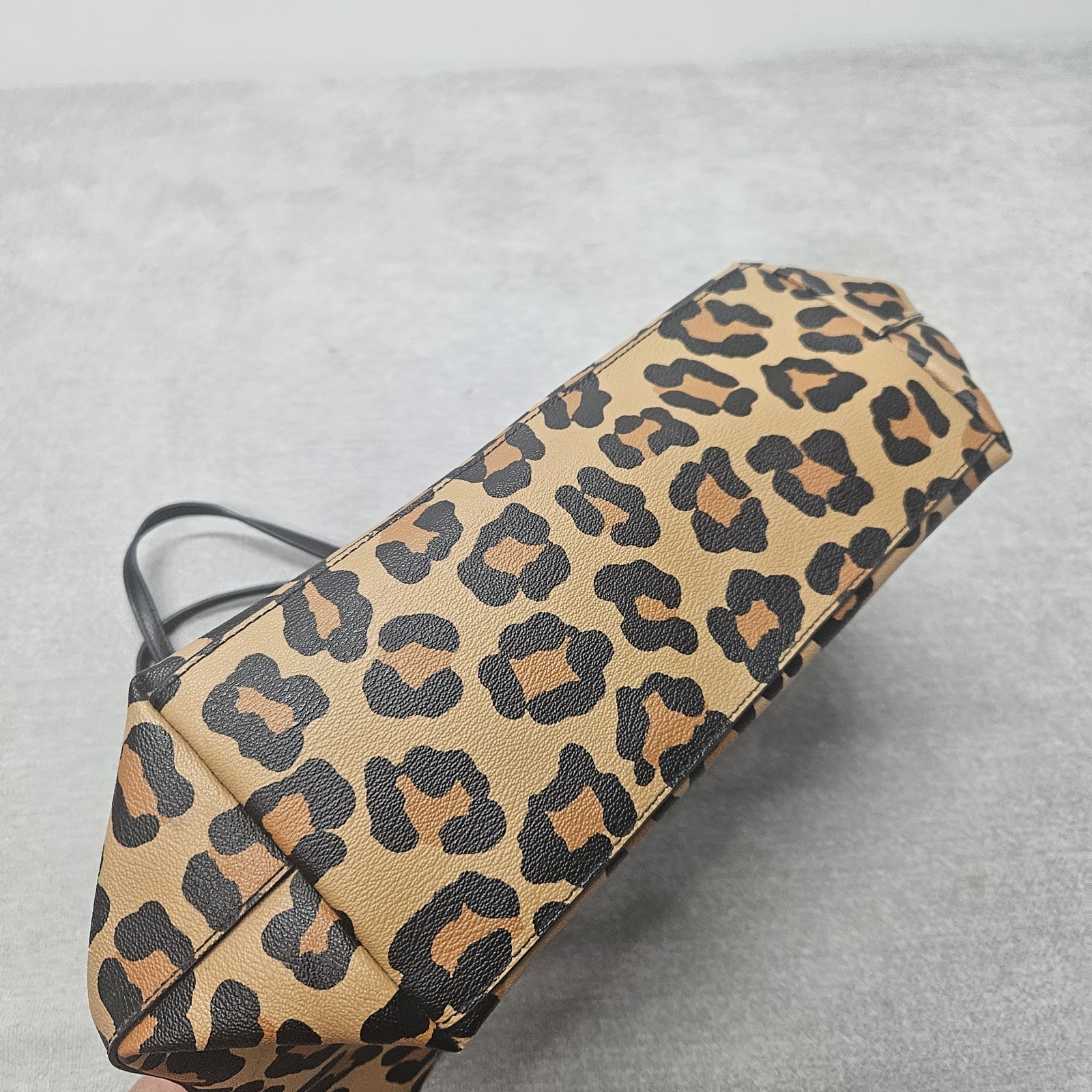 Coach F36883 City Zip Tote Leopard Ocelot Print Coated Canvas Shoulder Bag