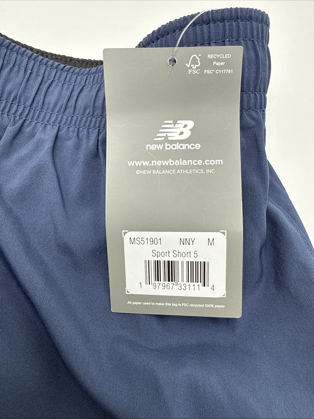 $52 New Balance Men’s Brief Running Shorts 5″ – Navy – Medium – New With Tags