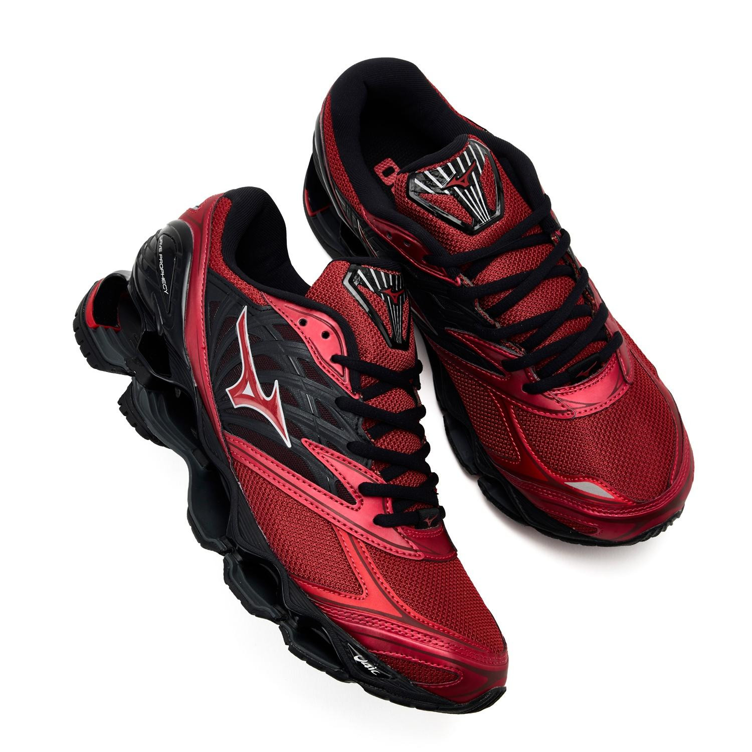 Mizuno Wave Prophecy Ls Synthetic Fiber Red Black D1GA333706 Men’s Size