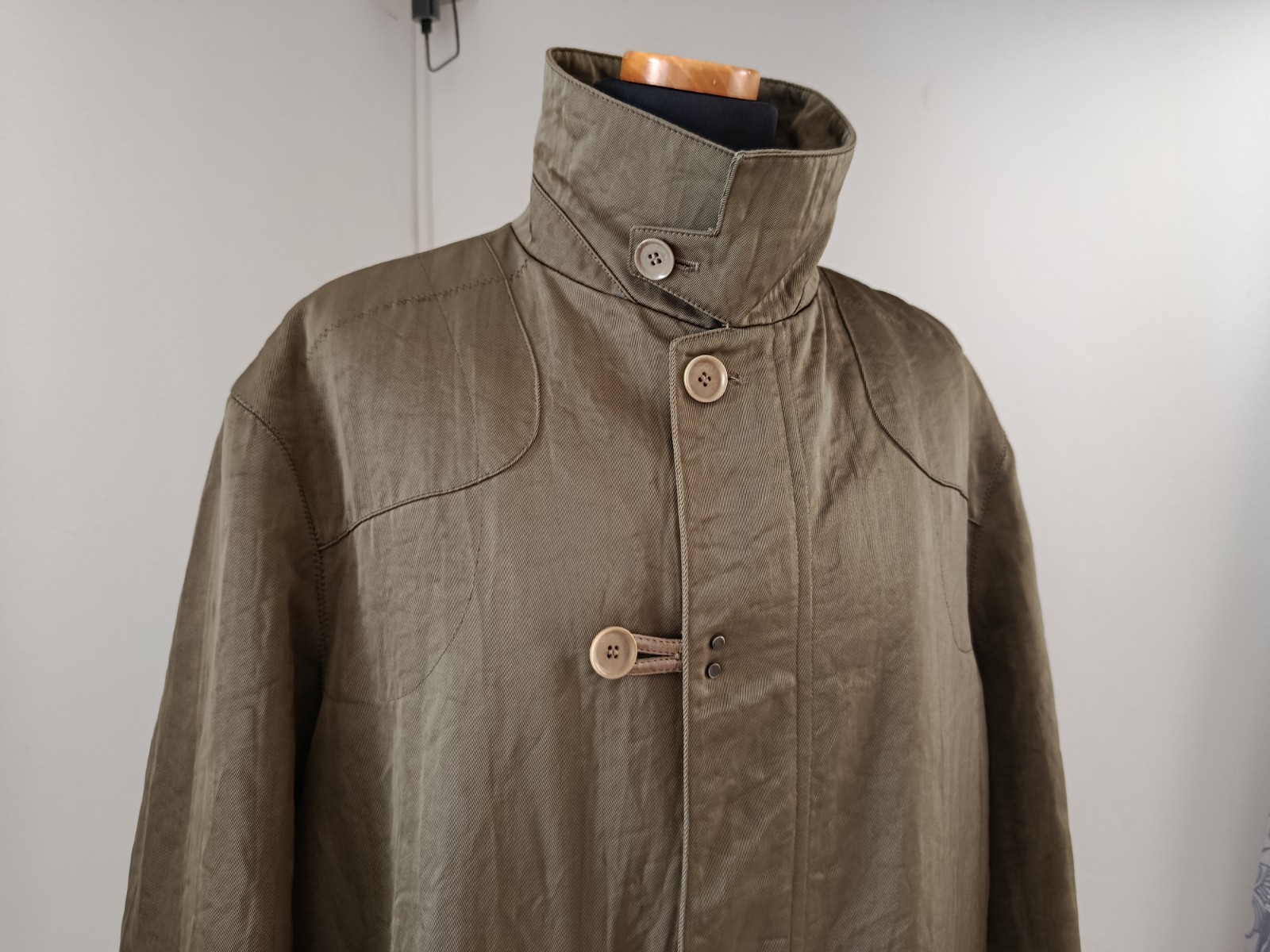Calvin Klein Collection 2006 Italo Zucchelli Olive Technical Nylon Shell Coat 54