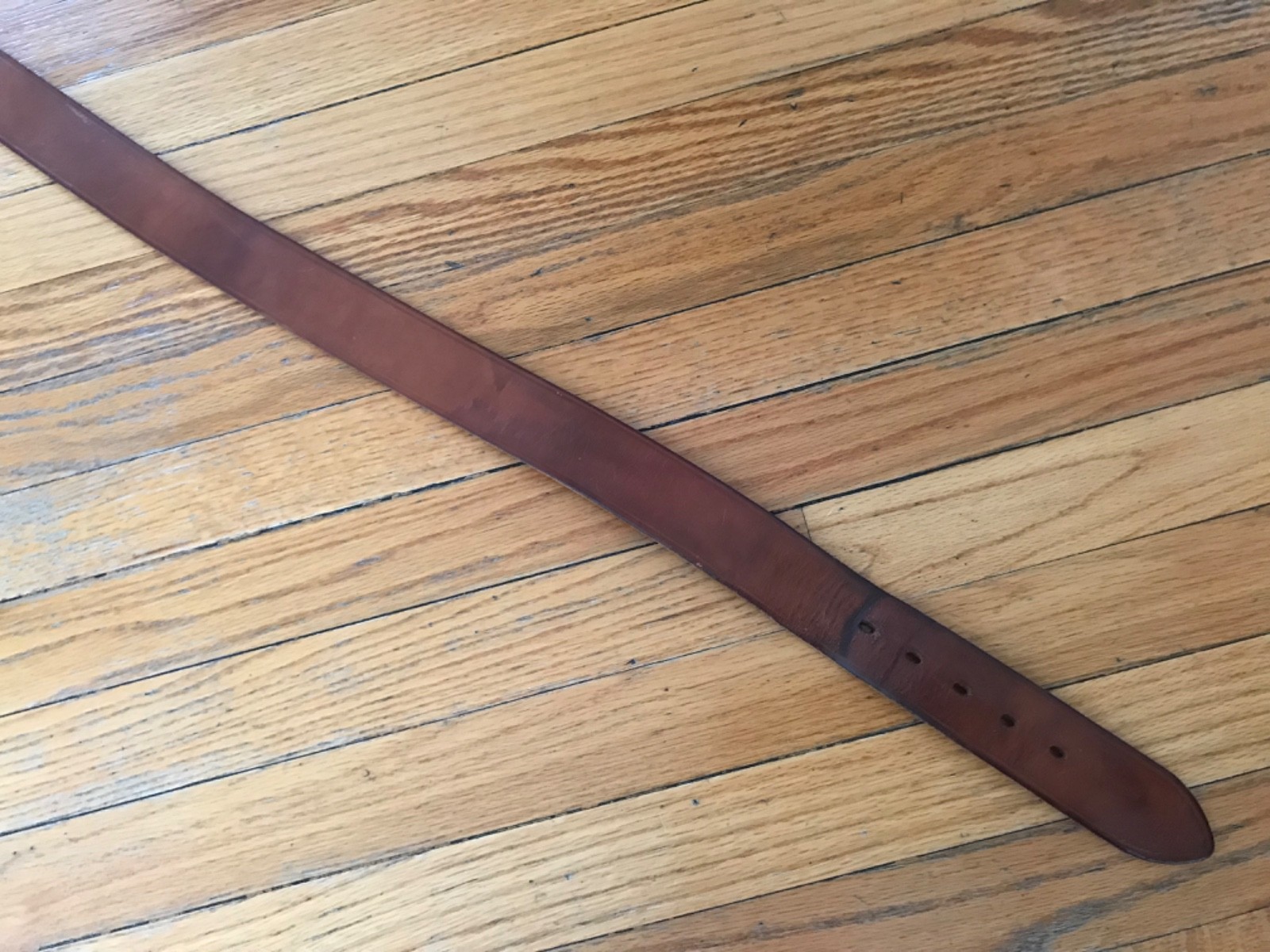 Bianchi Men’s Classic Heavy-Duty Leather Belt w/ Solid Brass Buckle Size 38