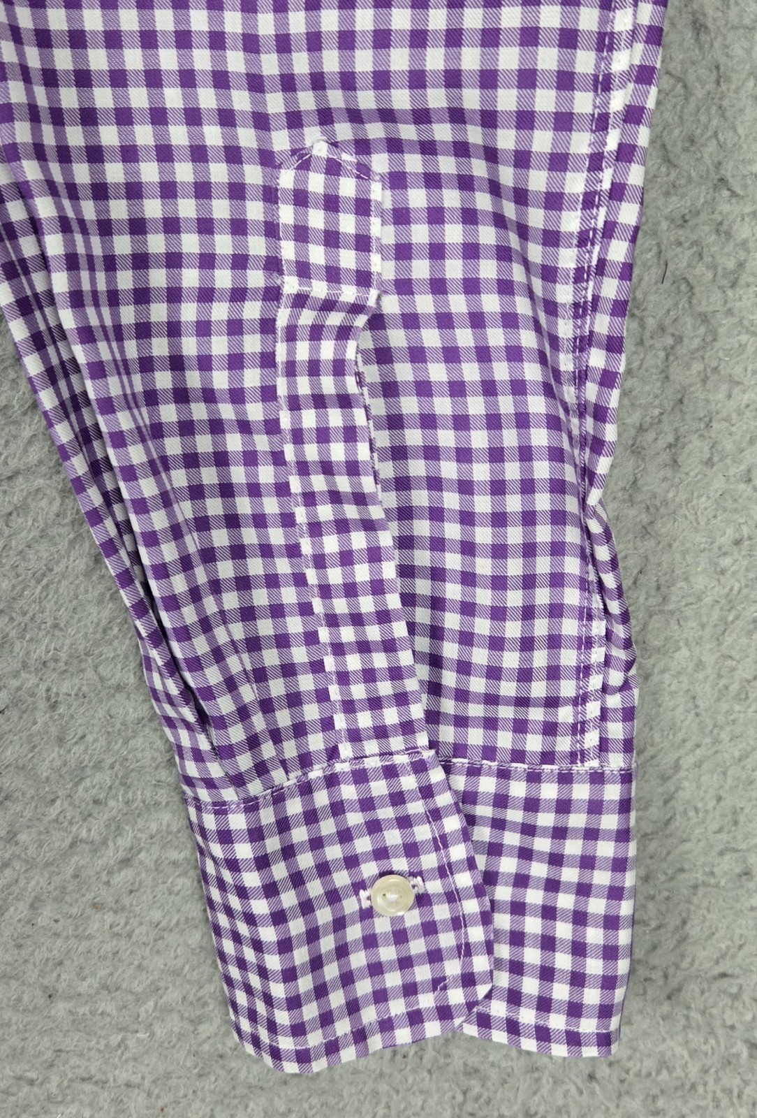 Frank & Eileen “Paul” Shirt Long Sleeve Cotton Casual Purple Gingham Mens Medium