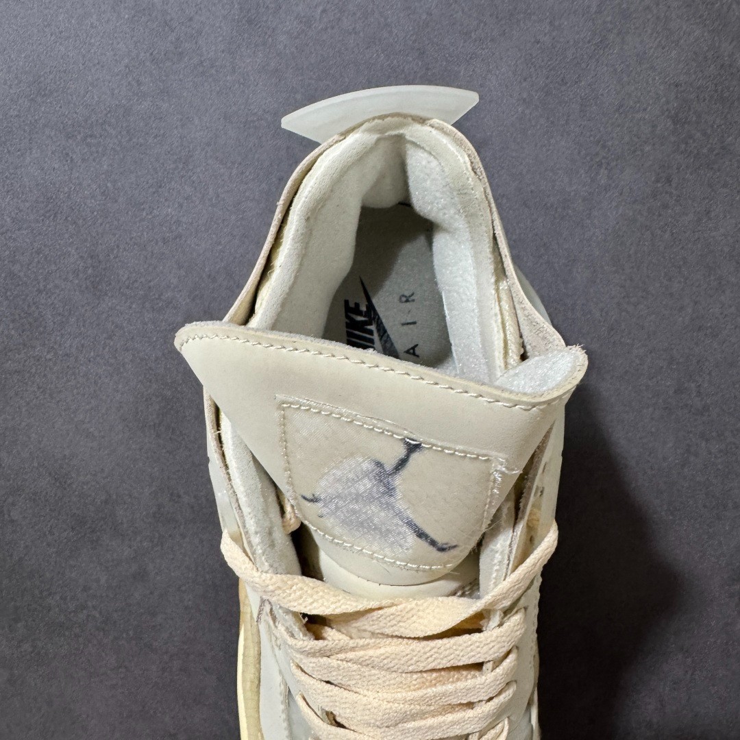 Jordan Air Jordan 4 Off-White Beige Men’s Retro Mid Top Sneakers