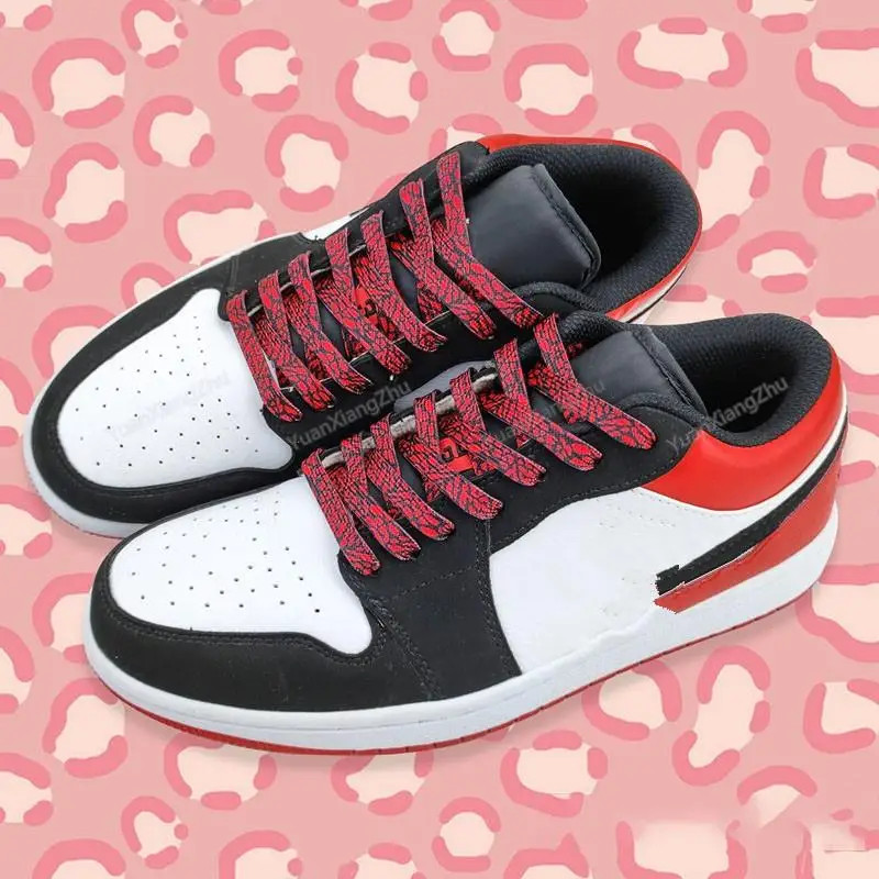 1Pair Burst Crack Texture Shoelaces Flat AF1/AJ Sneakers Shoe laces Fashion Leop