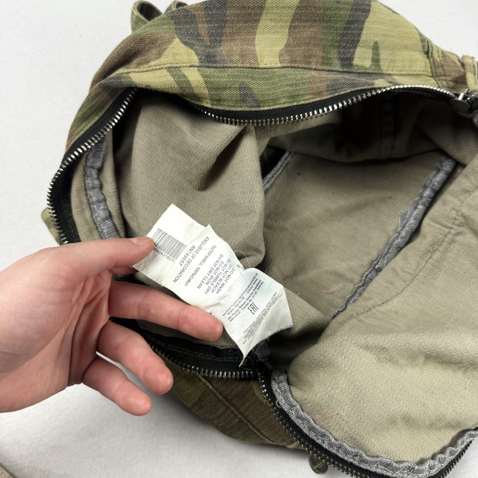 Vintage Seven Stars Camo Backpack Military Army Canvas Rucksack Y2K Streetwear
