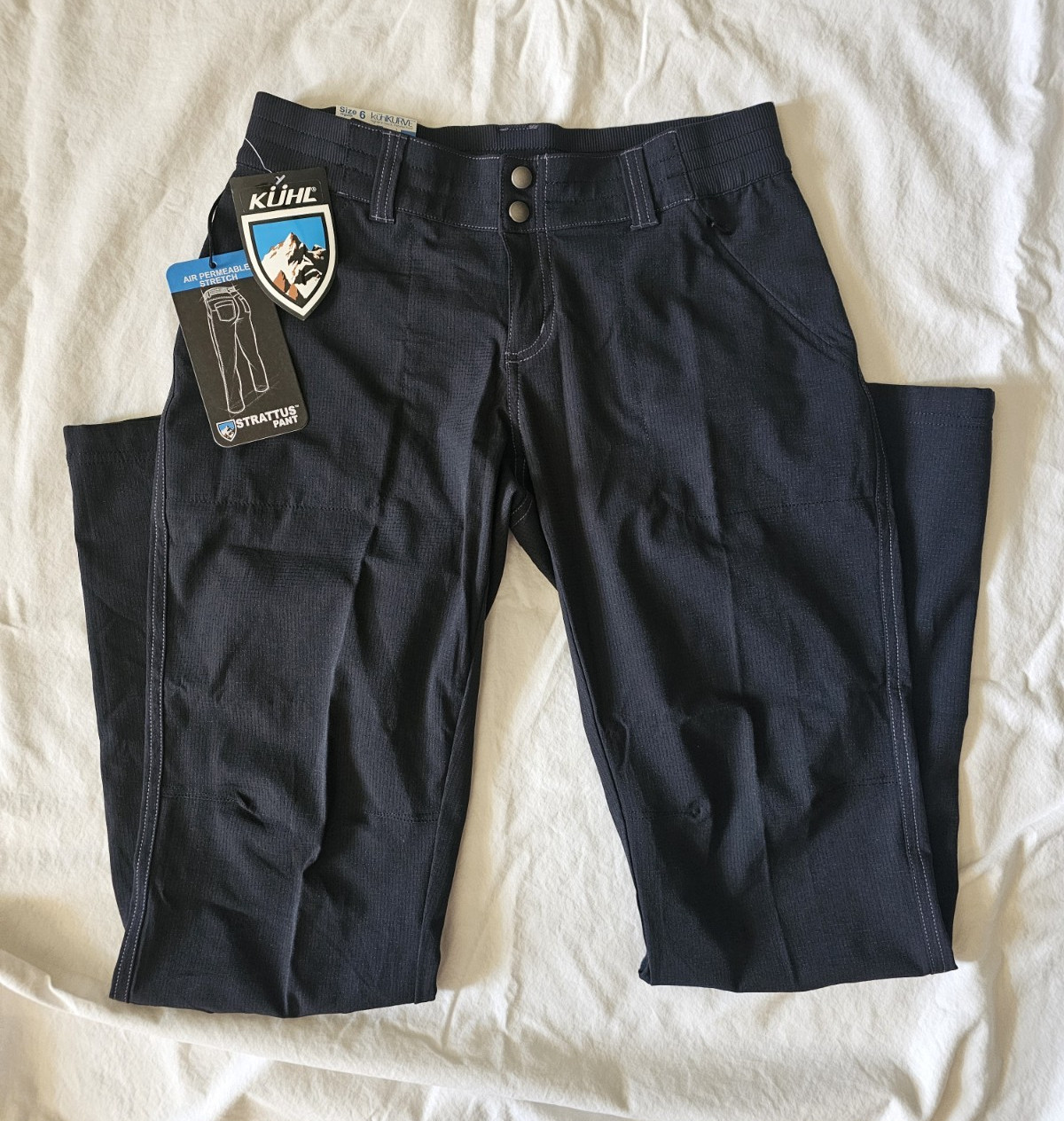 NWT KUHL Strattus Style 6234 Ripstop Hiking Pants Womens Black Size 6-Reg New