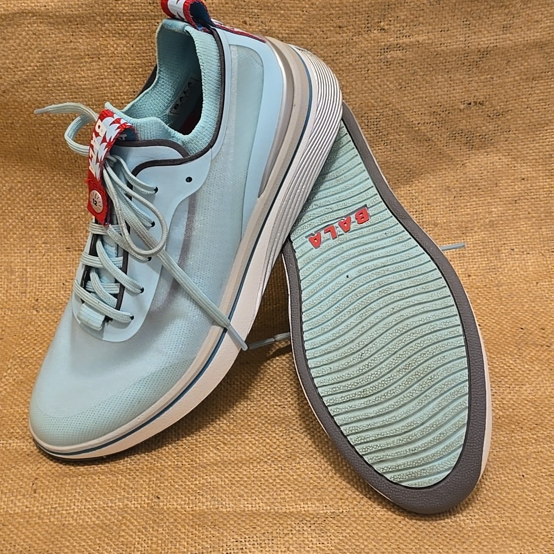 Bala Twelve 12 Nursing Shoes Lace Up Snap Aqua Women Size 8 Mens 6.5 Backbone