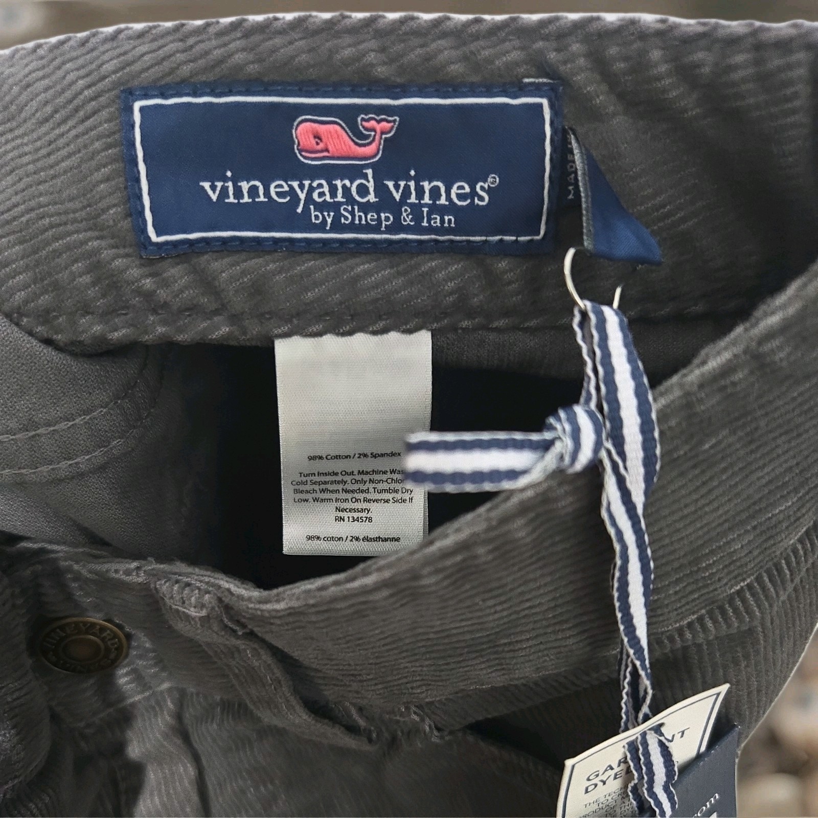 Vineyard Vines Men’s 5 Pocket Pant Green Corduroy Pants 28X32