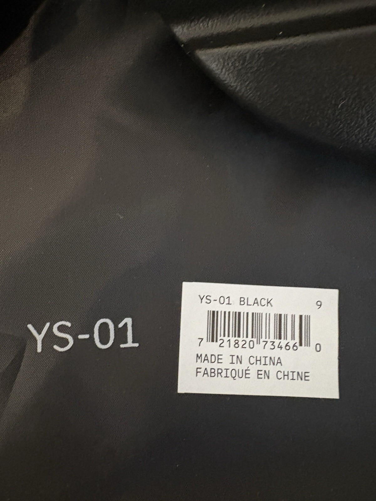 YEEZY SLIDE YZY YS-01 BLACK SIZE 9