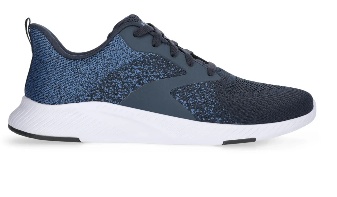 Athletic Works Men’s size 8.5 Running Memory Foam Sneakers Navy/ White
