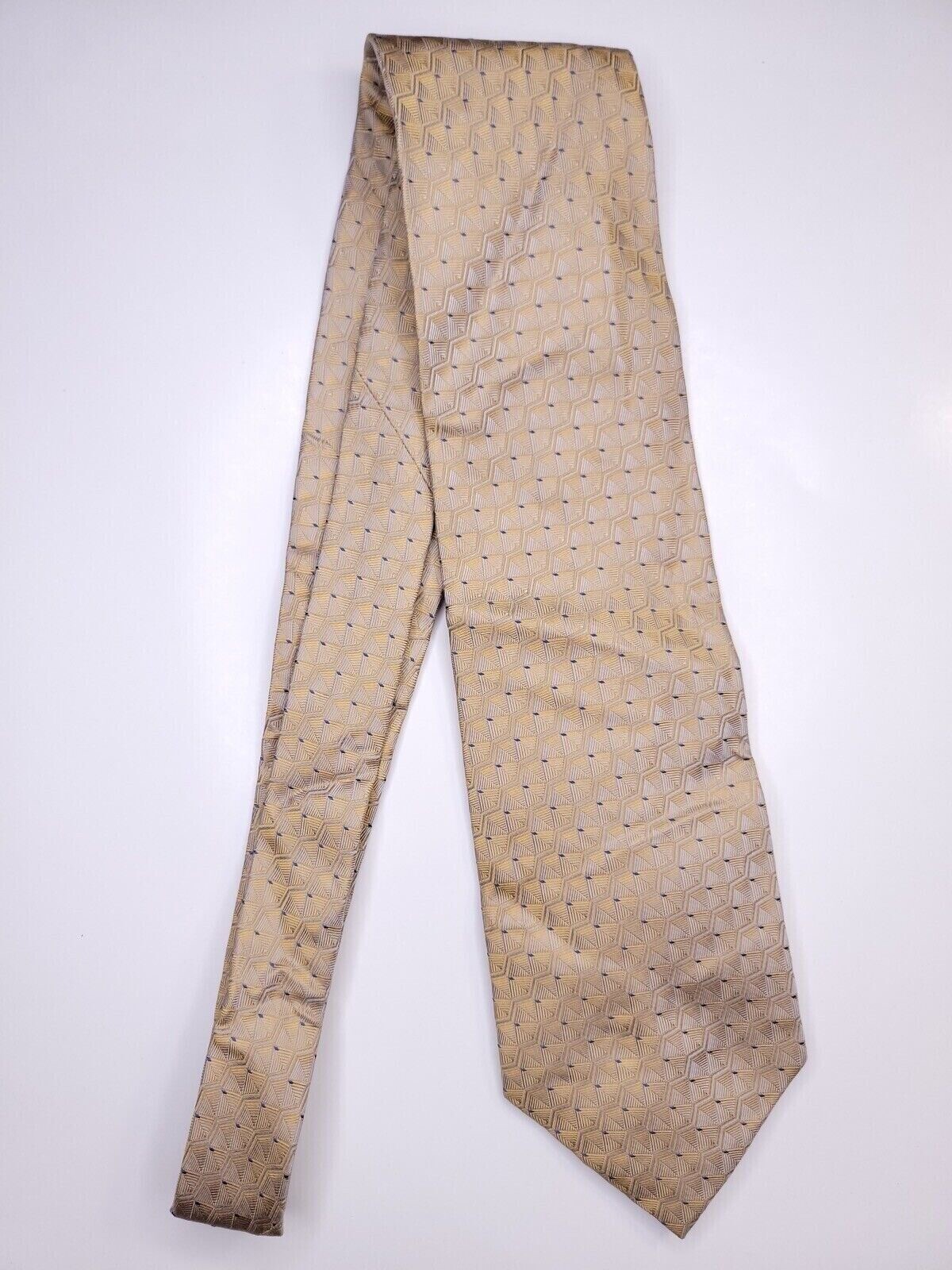 Uomo Venetto Mens Formal Necktie 58″Lx3.75″W Gold Neck Tie