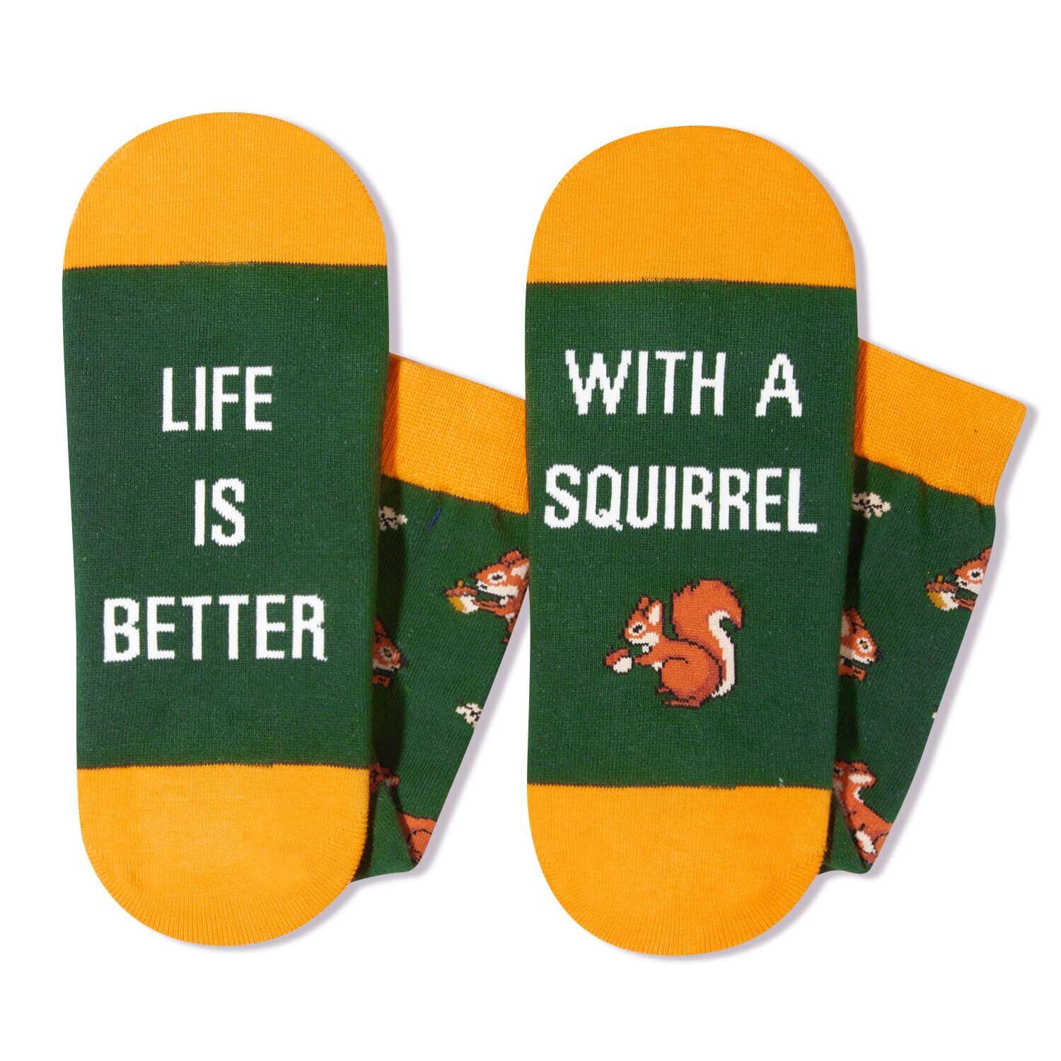 Zmart Funny Socks Squirrel Gifts for Squirrel Lovers Fun Squirrel Socks Stock