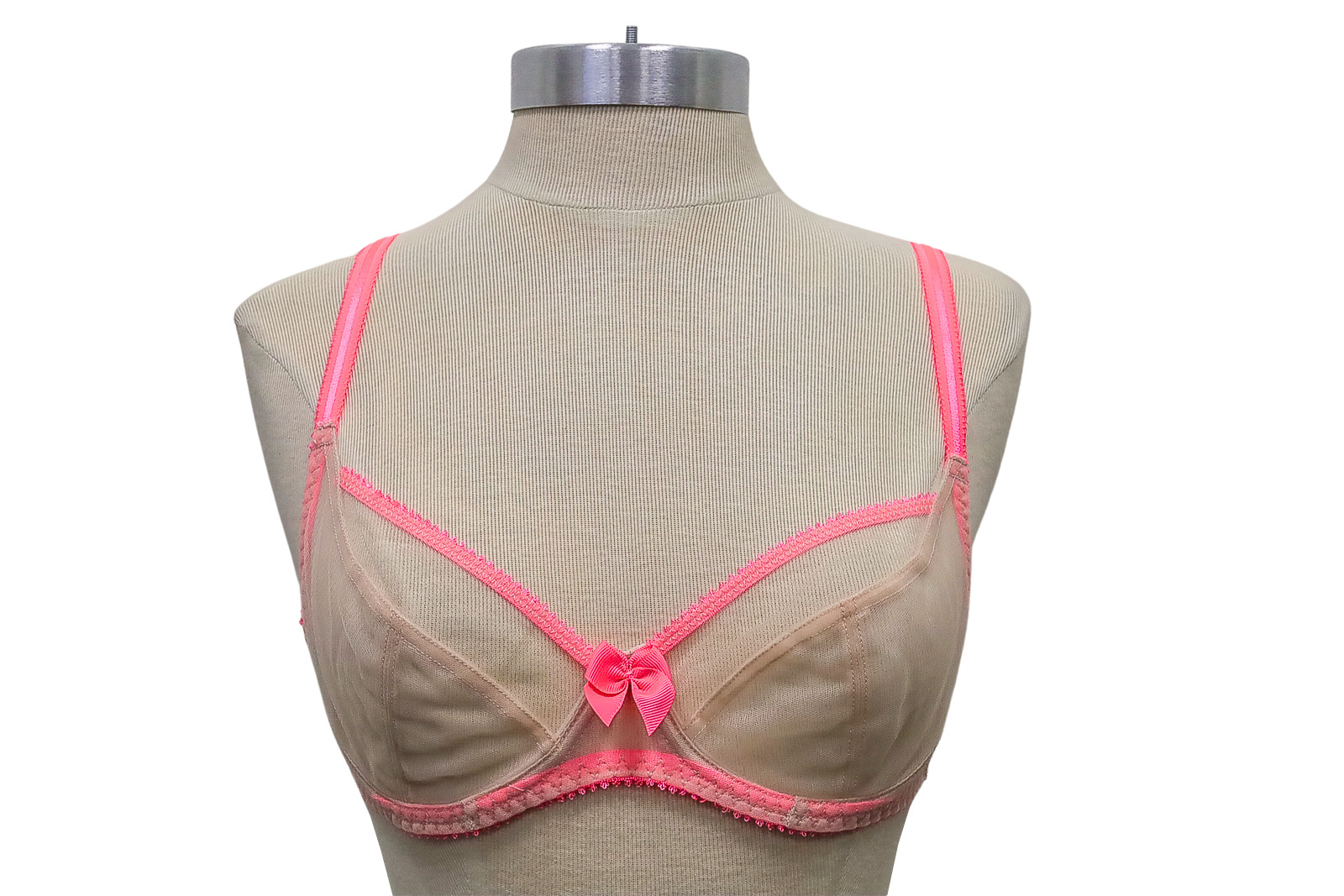 Claudette Dessous Mesh Full Coverage Bra CD2000 Blondie (Nude & Pink)