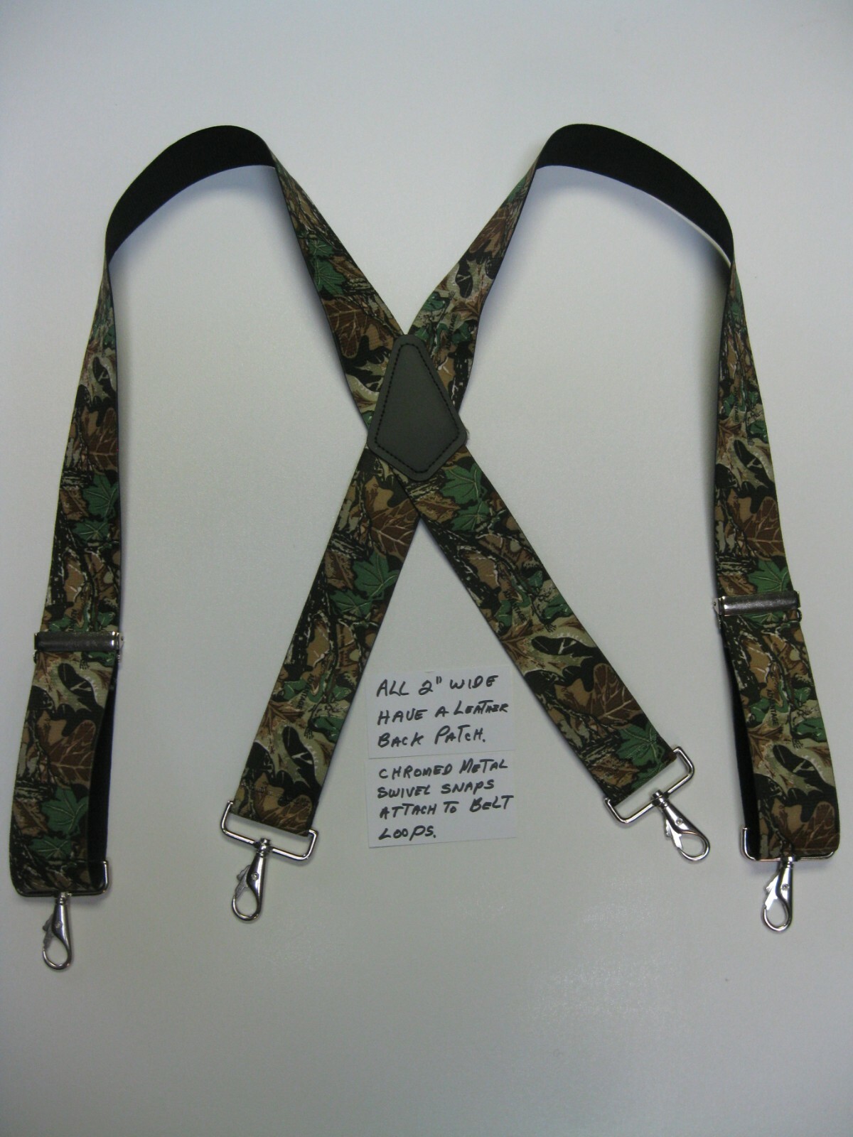 Men’s X Style Camouflage Advantage Suspenders with Industrial Clips, USA Made
