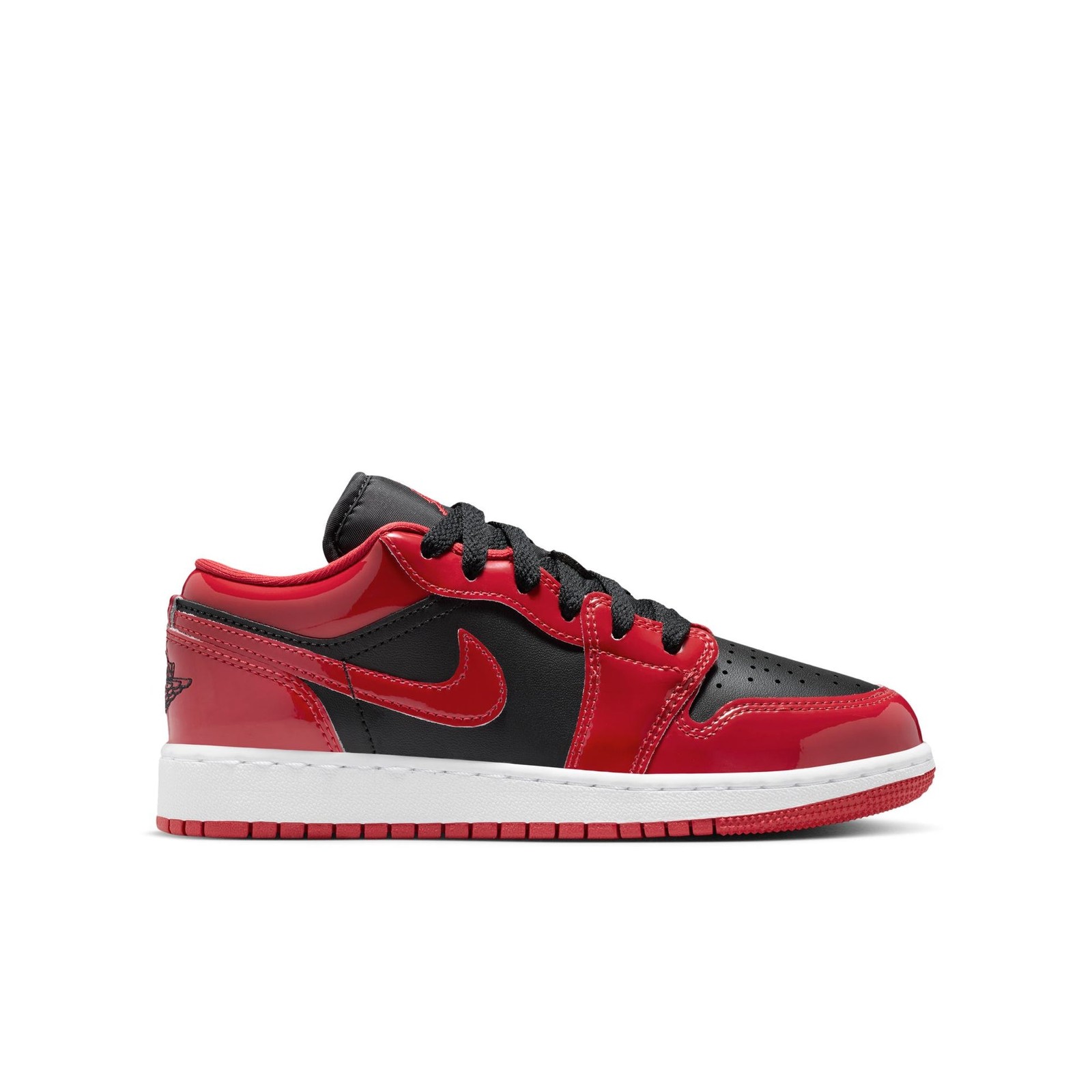 Nike Air Jordan 1 Low GS Patent Bred Black Varsity Red HV4396-006 Kid’s Women’s