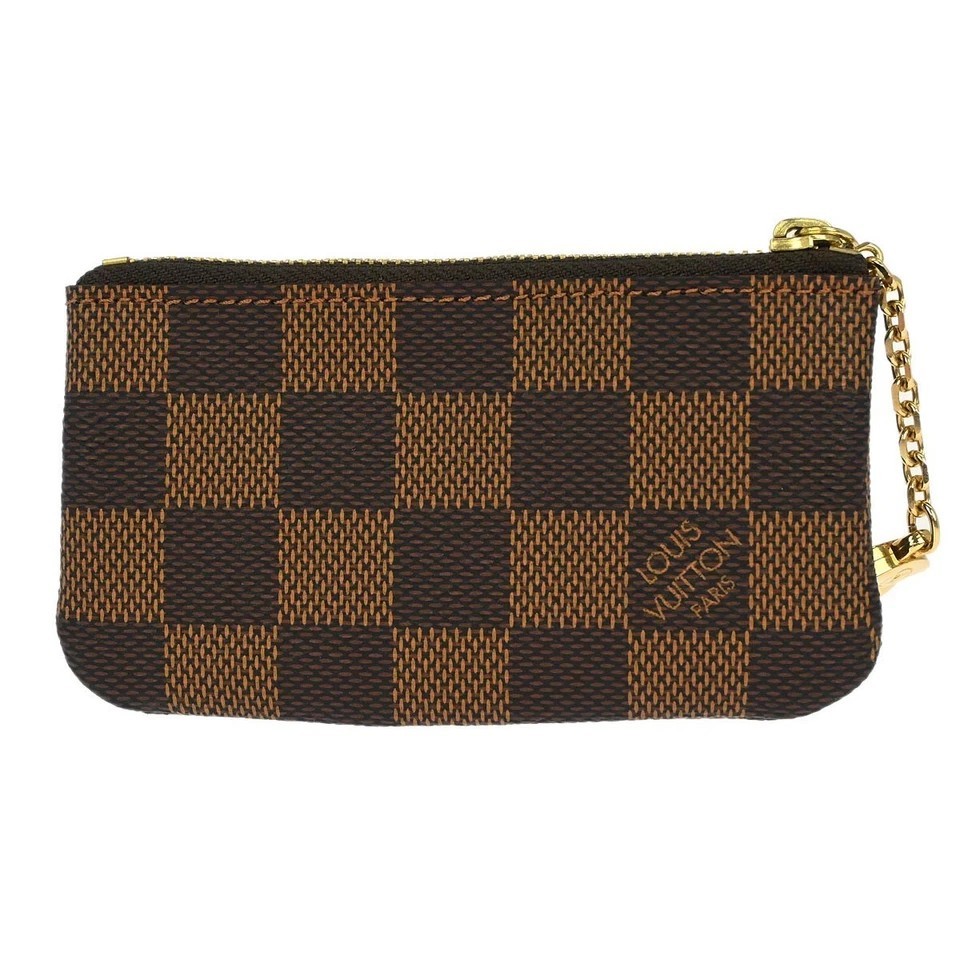 Louis Vuitton Ebene Damier Pochette Cles Coin Purse Key Case US Fast Delivery