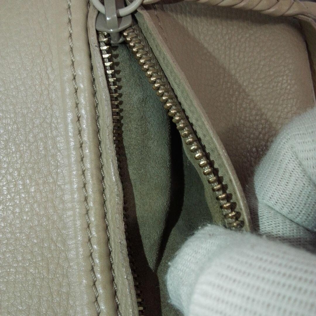 CELINE Luggage Phantom Tote Bag Greige Leather Zip Auth