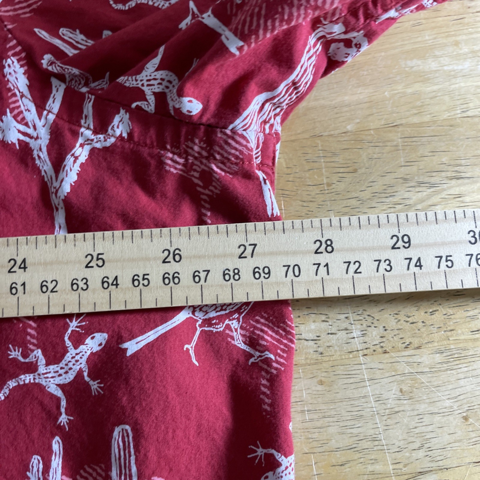 Sonoma Hawaiian Shirt Mens 2XB Big 2X Red Southwestern Short Sleeve Button Down