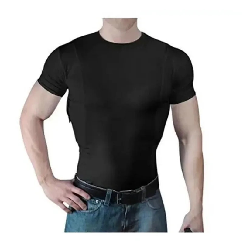 Concealment Clothes Mens Crew Neck Undercover- Concealed Holster Carry Tops