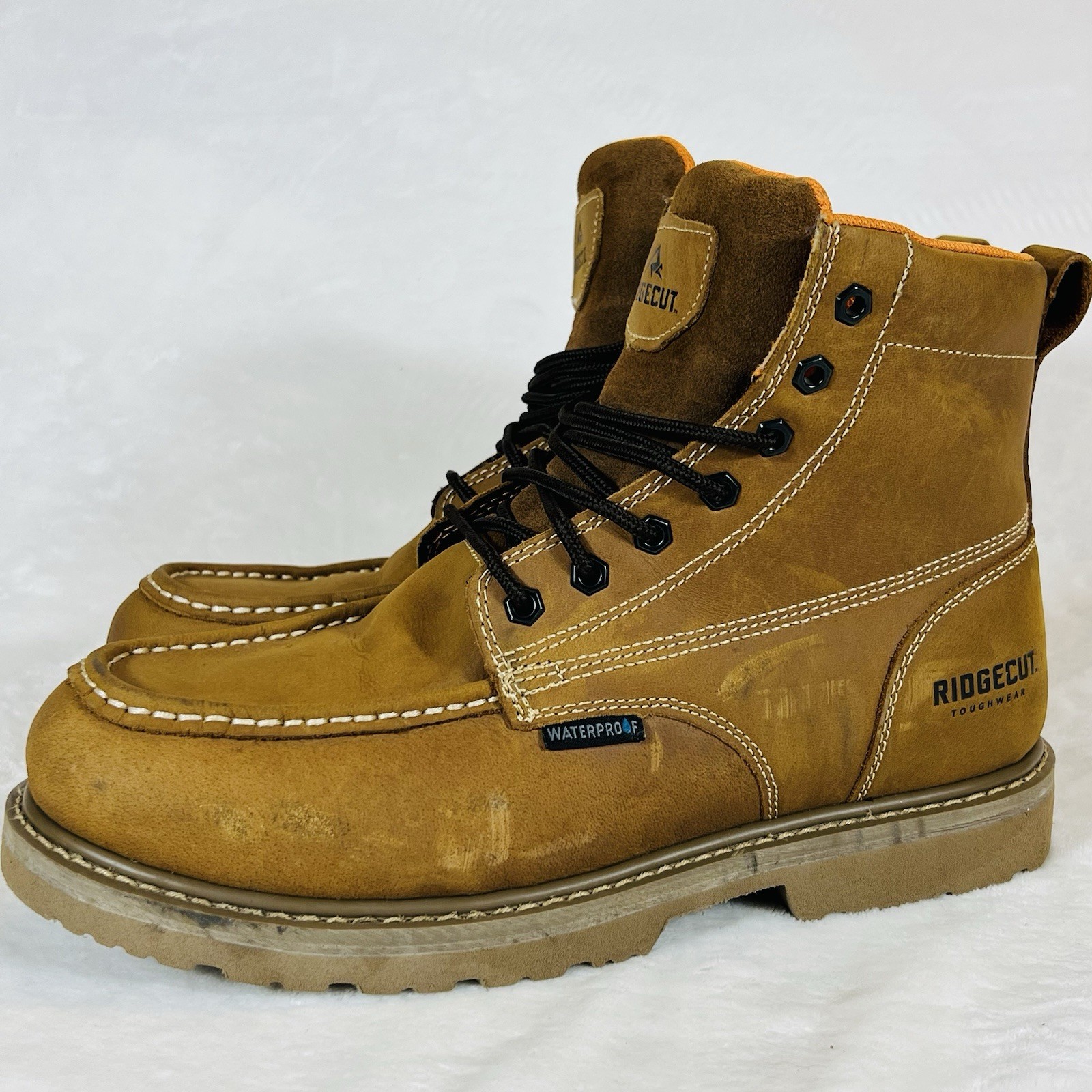 Ridgecut Men’s Moc Toe 6 in. Work Boots YMF-2105 Size 12 W