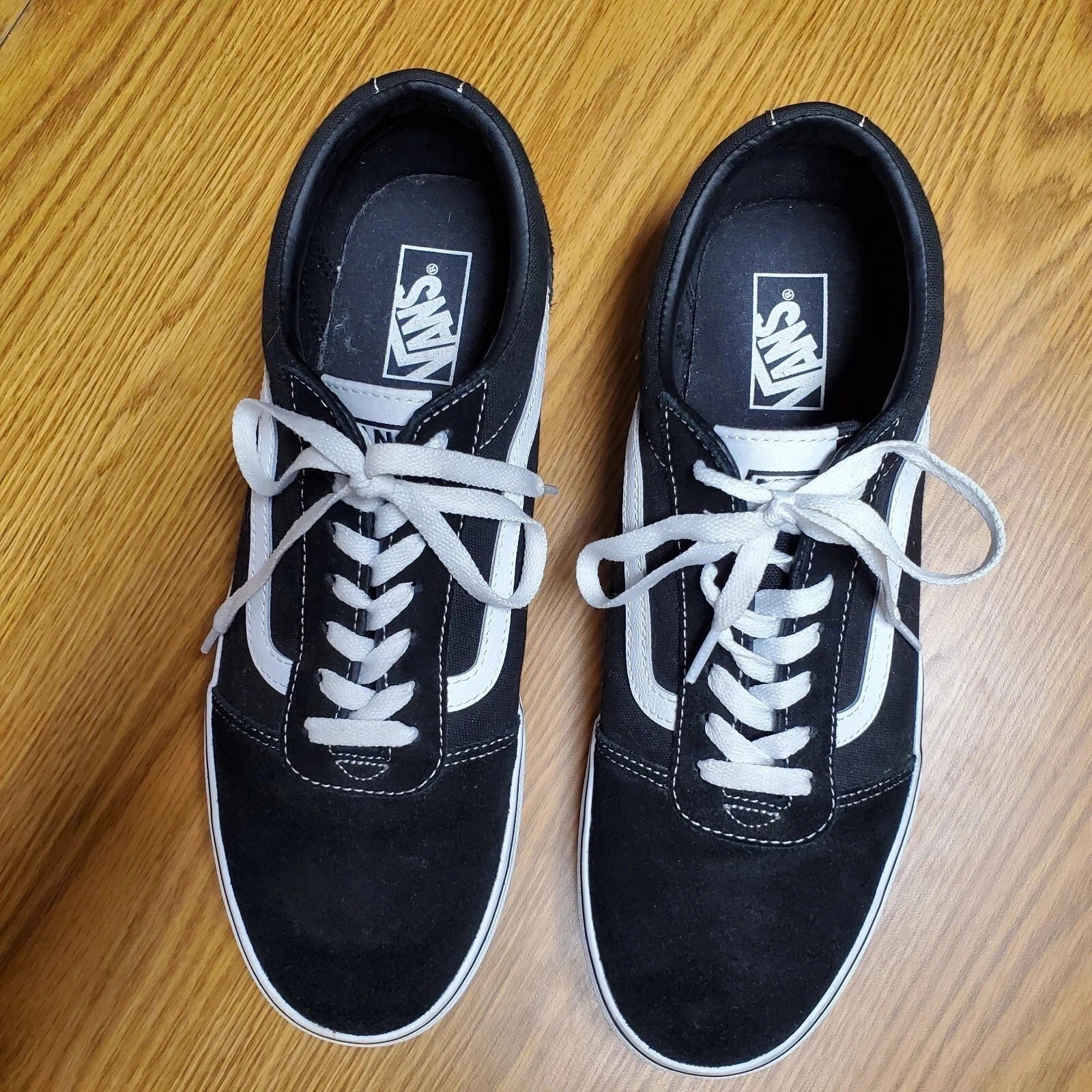 Vans Old Skool Off The Wall Skate Shoes Black White Suede Canvas SZ 11.5