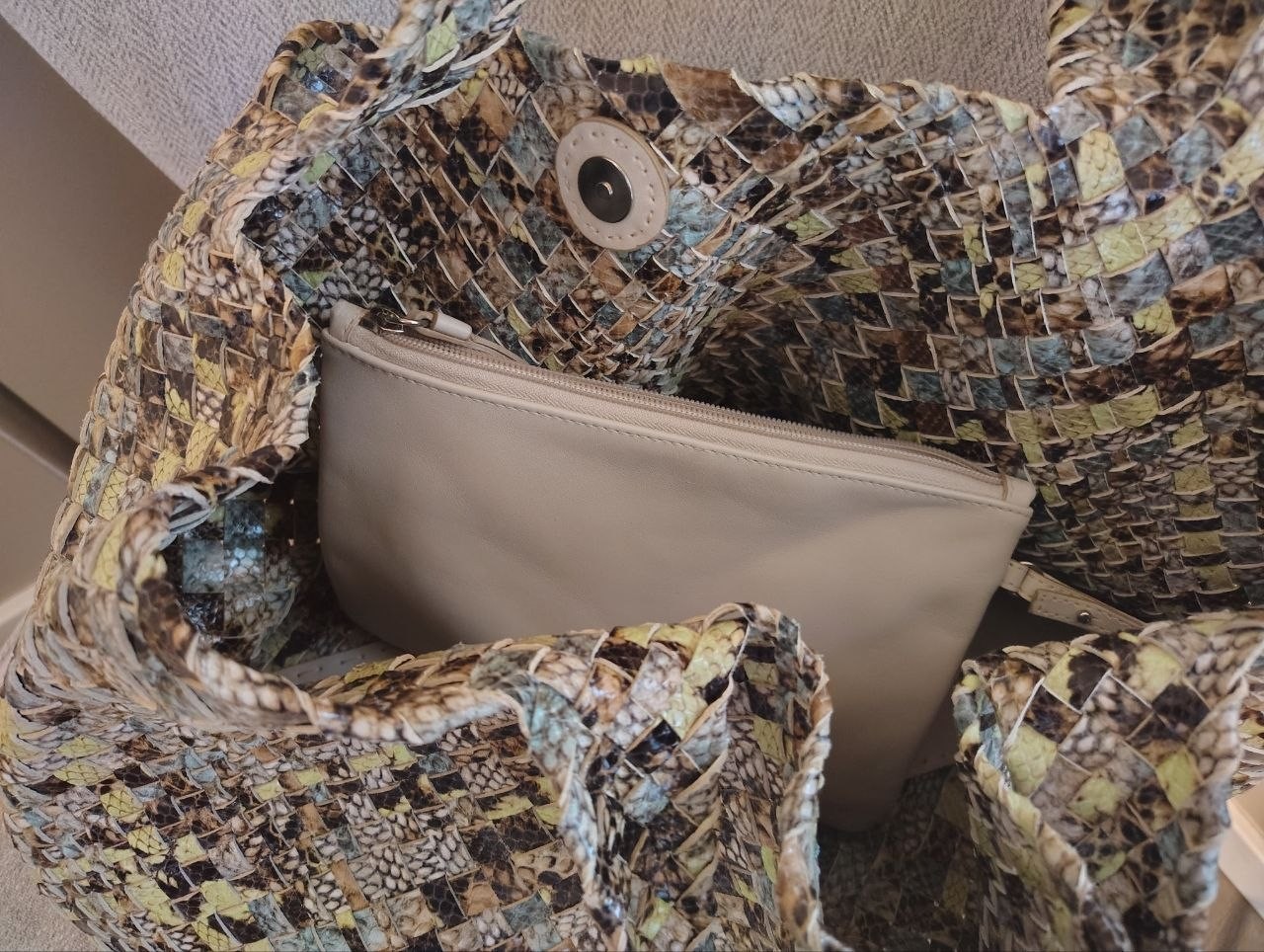 FALOR Firenze hand woven large tote bag made in Italy New