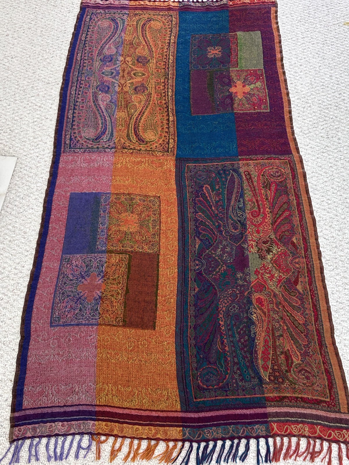 Moksha Fine Wovens 100% Pure New Wool 75″ Length x 36″ Width Throw / Pashmina