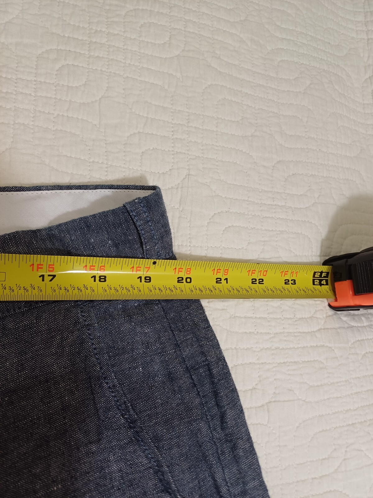 J Crew Pants Mens 38×31 Blue Linen Blend The Sutton Slim Straight Chino Trousers