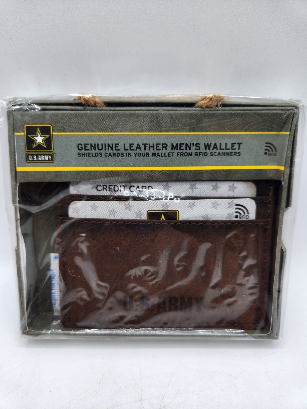 U.S. Armed Forces RFID Men’s Genuine Leather Wallet US Army