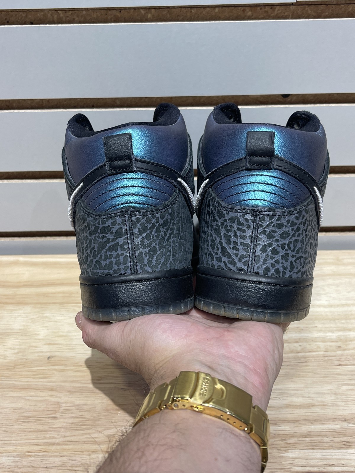 Size 6M/7.5W – Nike SB Dunk High Black Sheep Hornet Sz 6 BQ6827-001 Pre-Owned