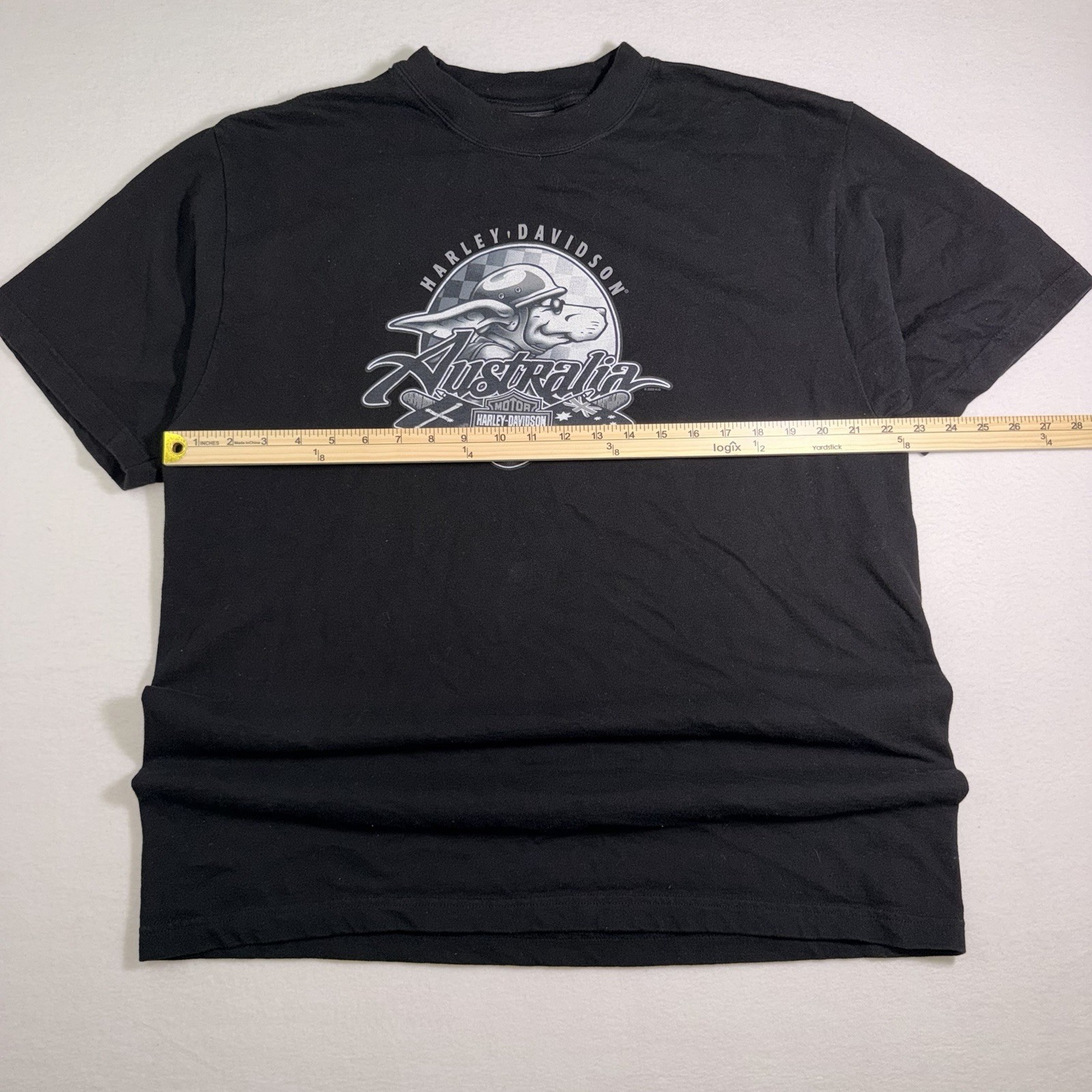 Vintage 2005 Harley Davidson Australia T Shirt Black Eagle Biker Motorcycle XXL