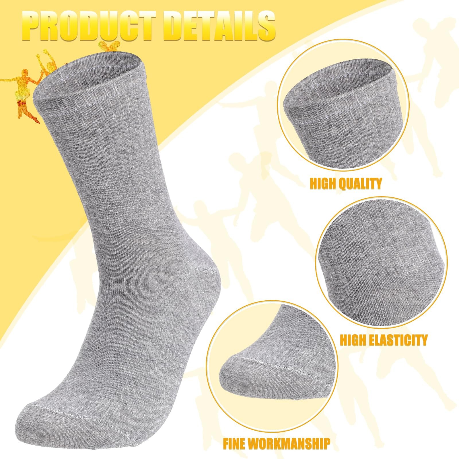 72 Pairs Bulk Pack Socks Men Sport Casual Bundle Unisex Homeless Donation