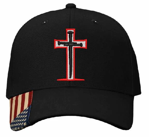 Sacred Nails Christian Cross Hats for Men Women Jesus 3 Nail Cross Bible Jesus