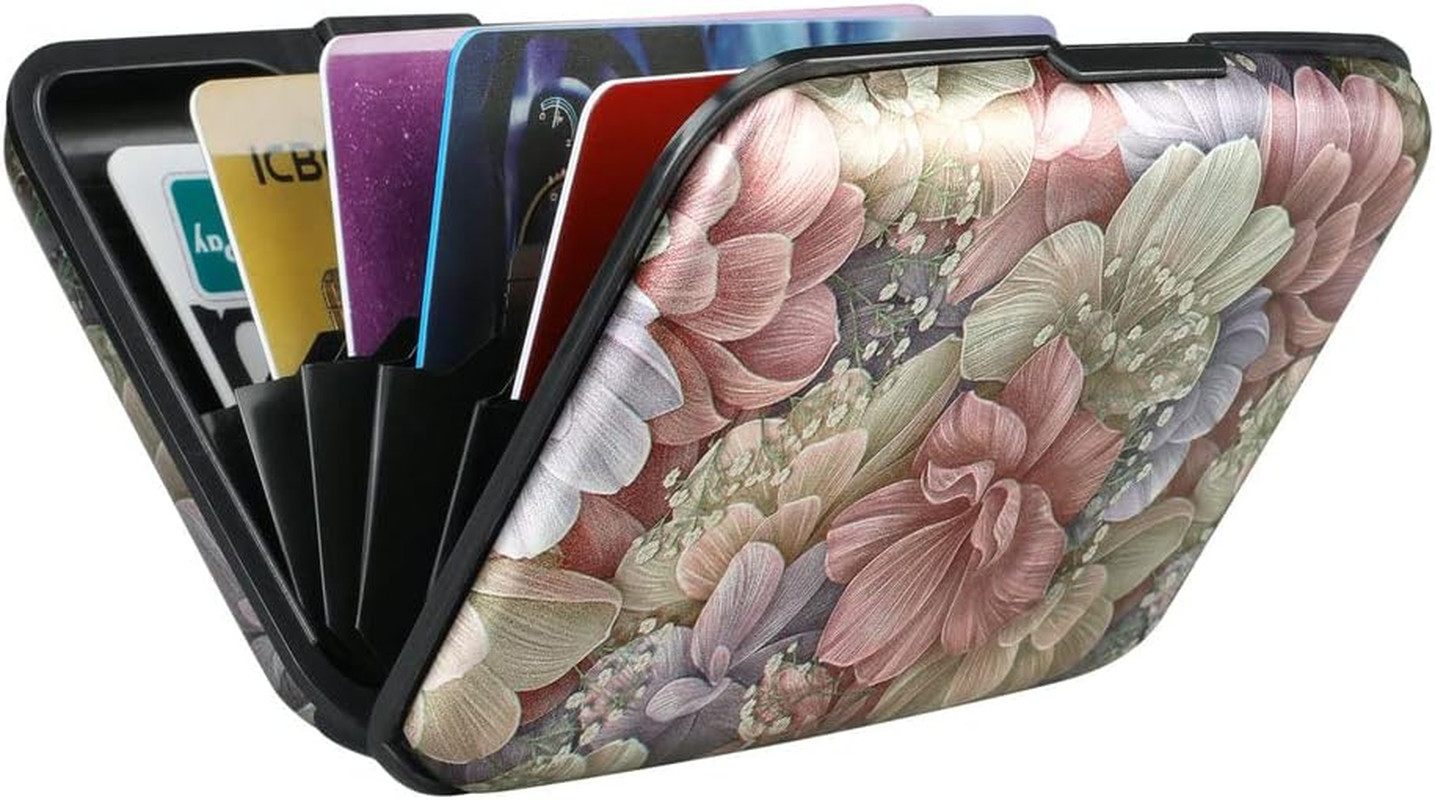 RFID Blocking Aluminum Credit Card Holder Slim Wallet Case with 7 Slots