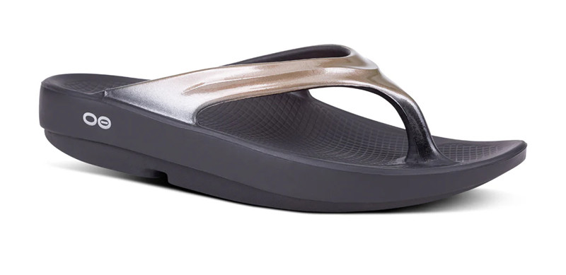 OOFOS OOlala Thong Luxe Latte Sandal Womens Sizes M3/W5-M9/W11 NEW