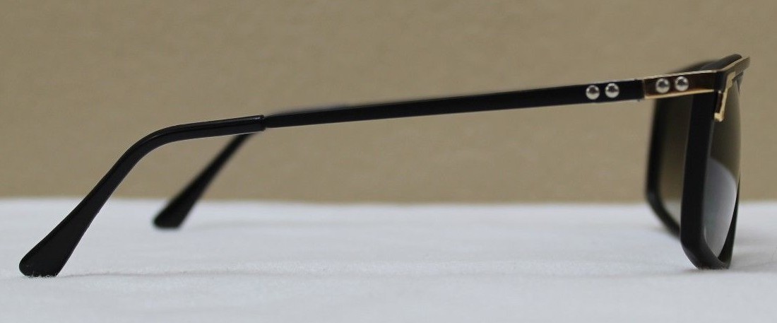 Retro Tortoise Shell Sunglasses rectangular gradient lens Black or Brown