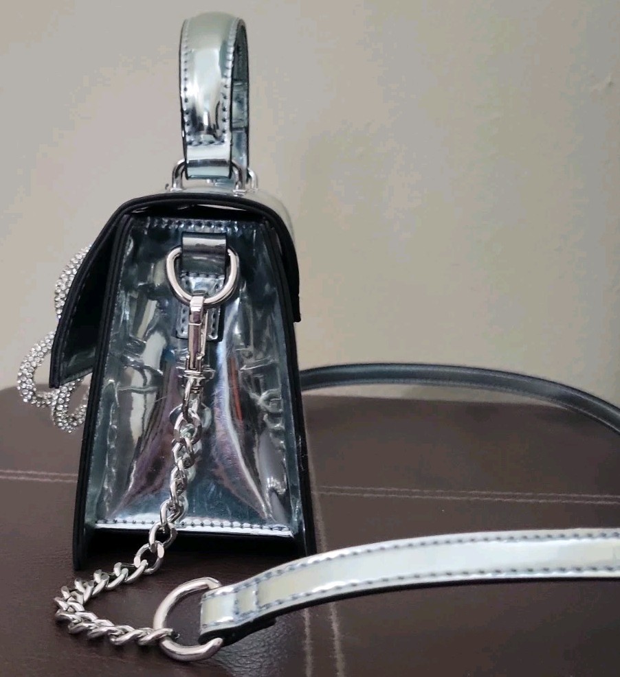 Mini Bow Top Handle Crossbody Bag Aldo – Silver