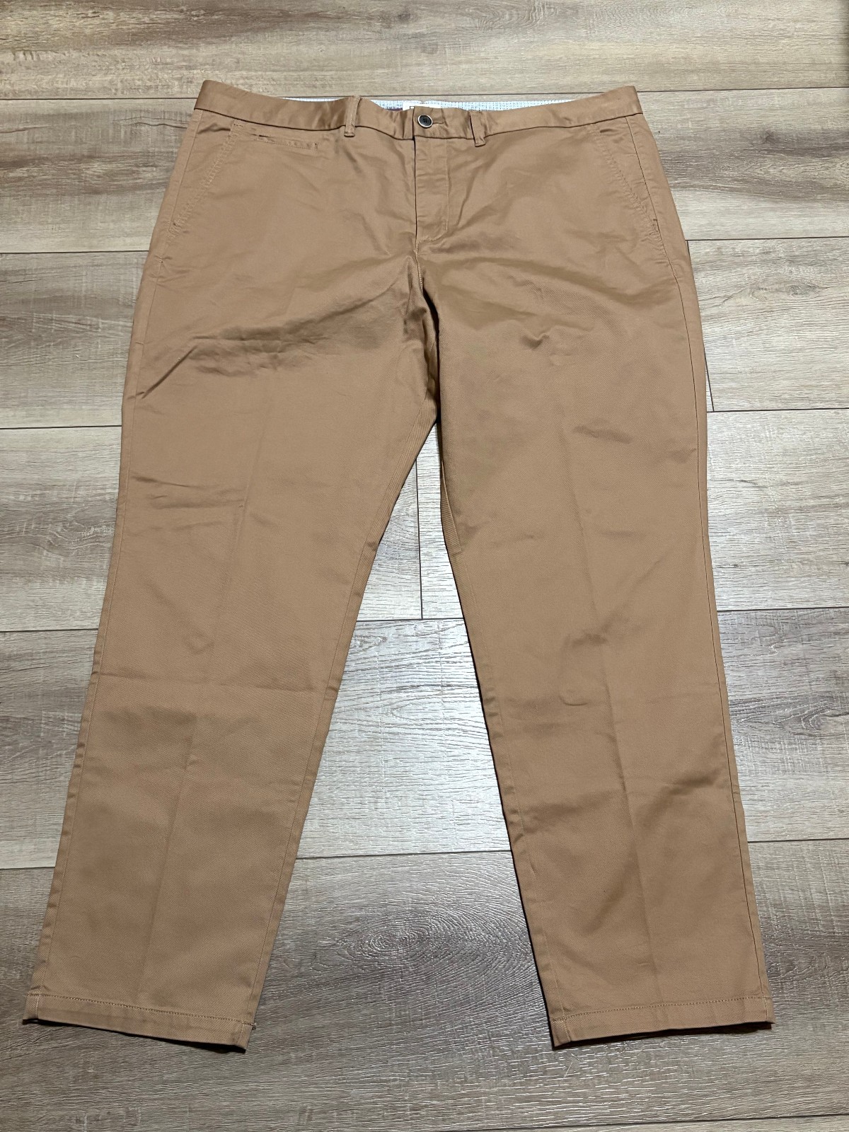 Perk Feel Good Chino Slim Fit + Stretch Pants Mens Size 42/30 Smooth Oak