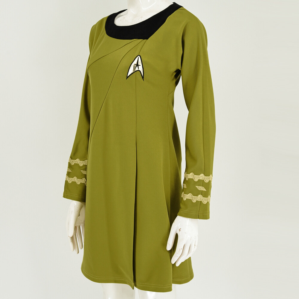 Cosplay TOS Female Duty Uniforms The Original Series Blue Gold Red Dress Costume