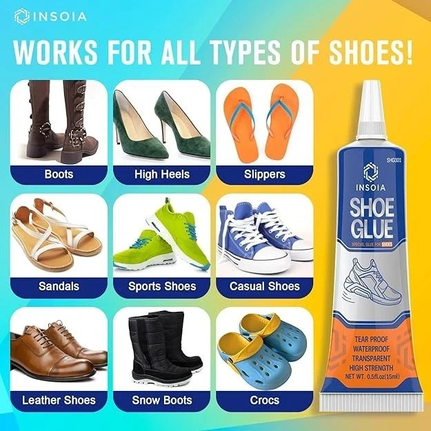 Shoe Glue Sole Repair Kit Heavy Duty Shoe Adhesive Waterproof Flexible Clear Fix